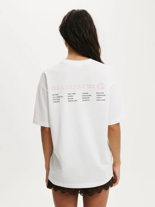 COTTON ON Áo Thun Có Họa Tiết Nữ-The Lcn Music Boxy Graphic Tee