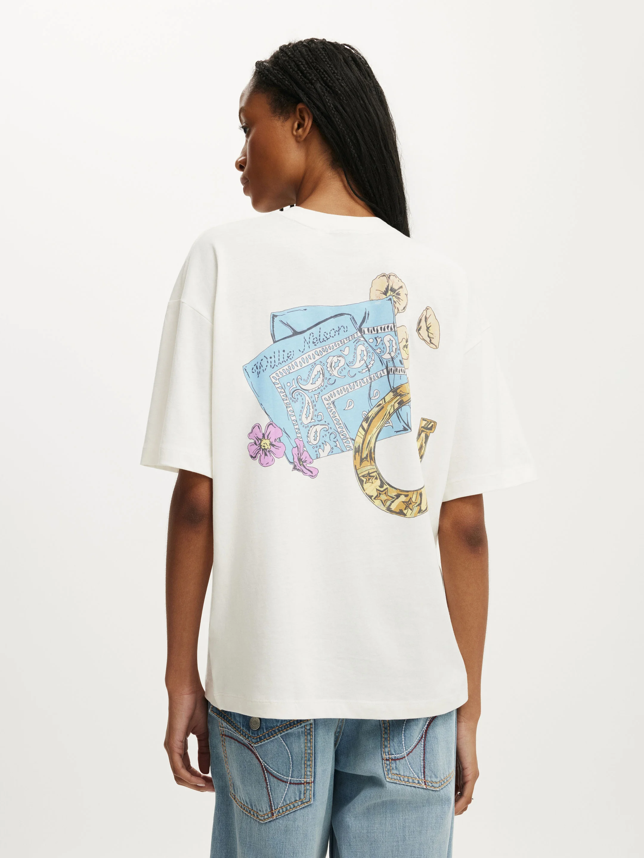 COTTON ON Áo Thun Có Họa Tiết Nữ-The Lcn Music Boxy Graphic Tee