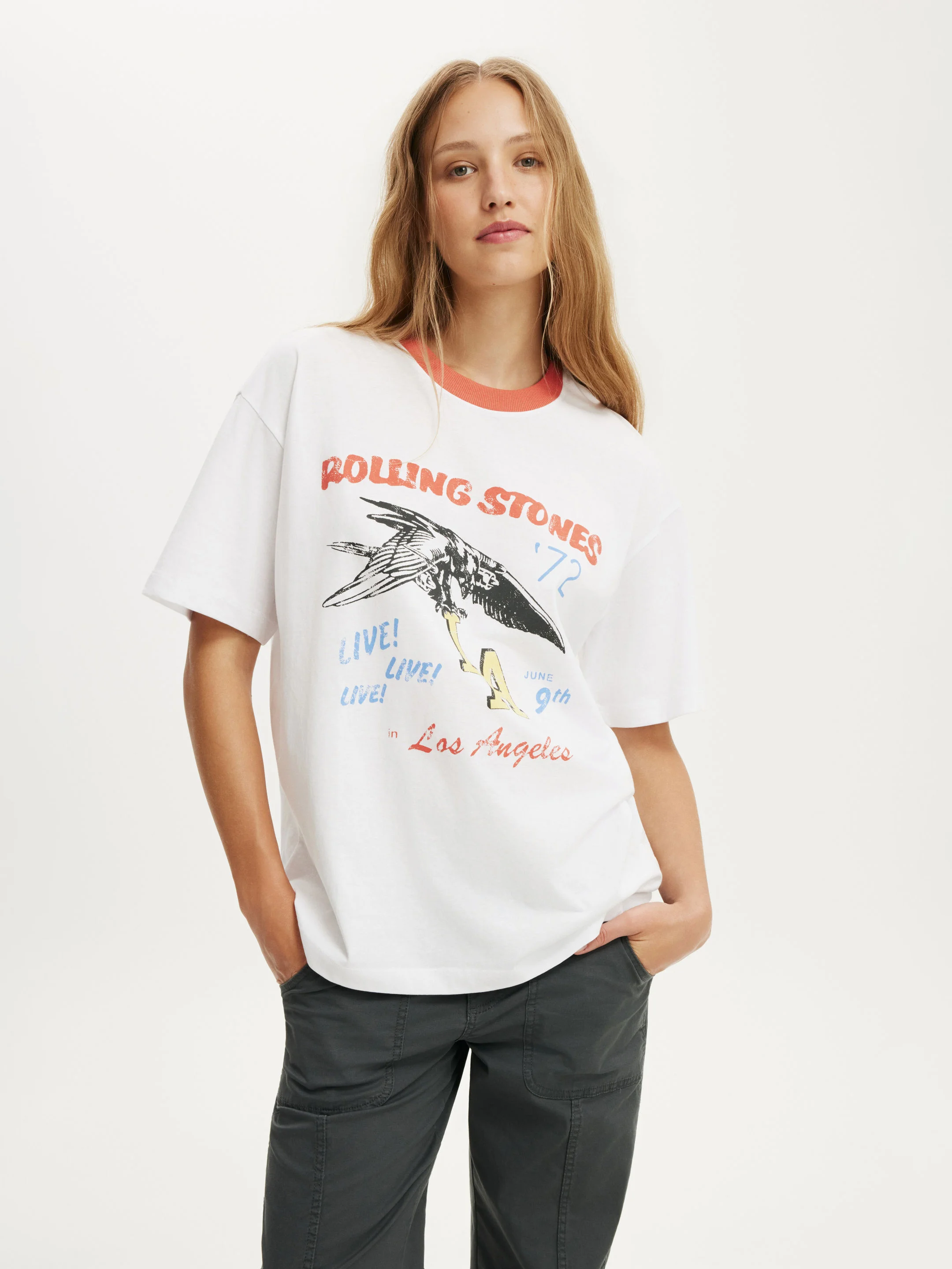 COTTON ON Áo Thun Có Họa Tiết Nữ-The Lcn Music Boxy Graphic Tee