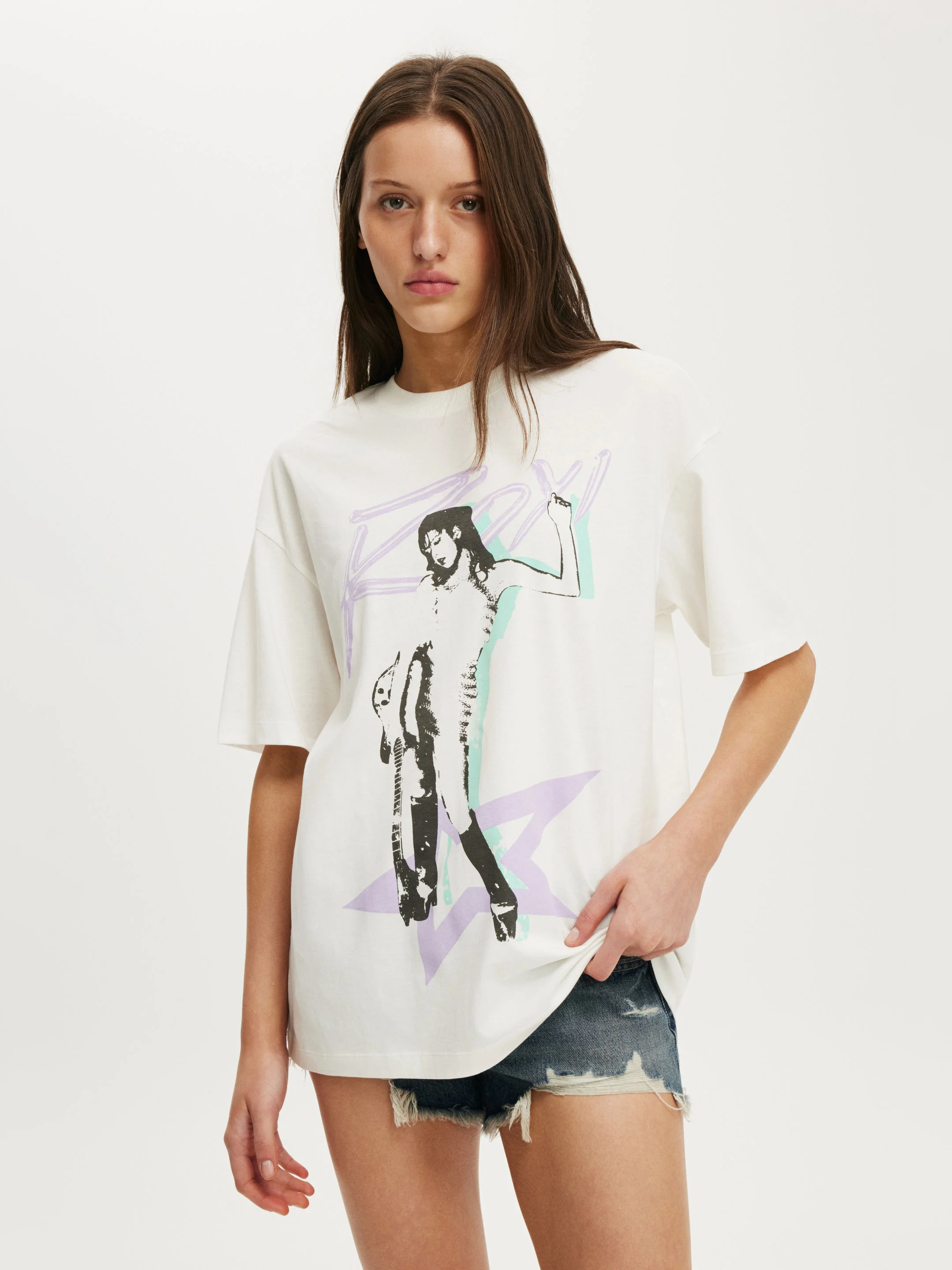 COTTON ON Áo Thun Có Hoạ Tiết Nữ - The Lcn Music Boxy Graphic Tee