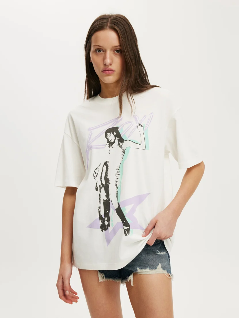 COTTON ON Áo Thun Có Hoạ Tiết Nữ - The Lcn Music Boxy Graphic Tee