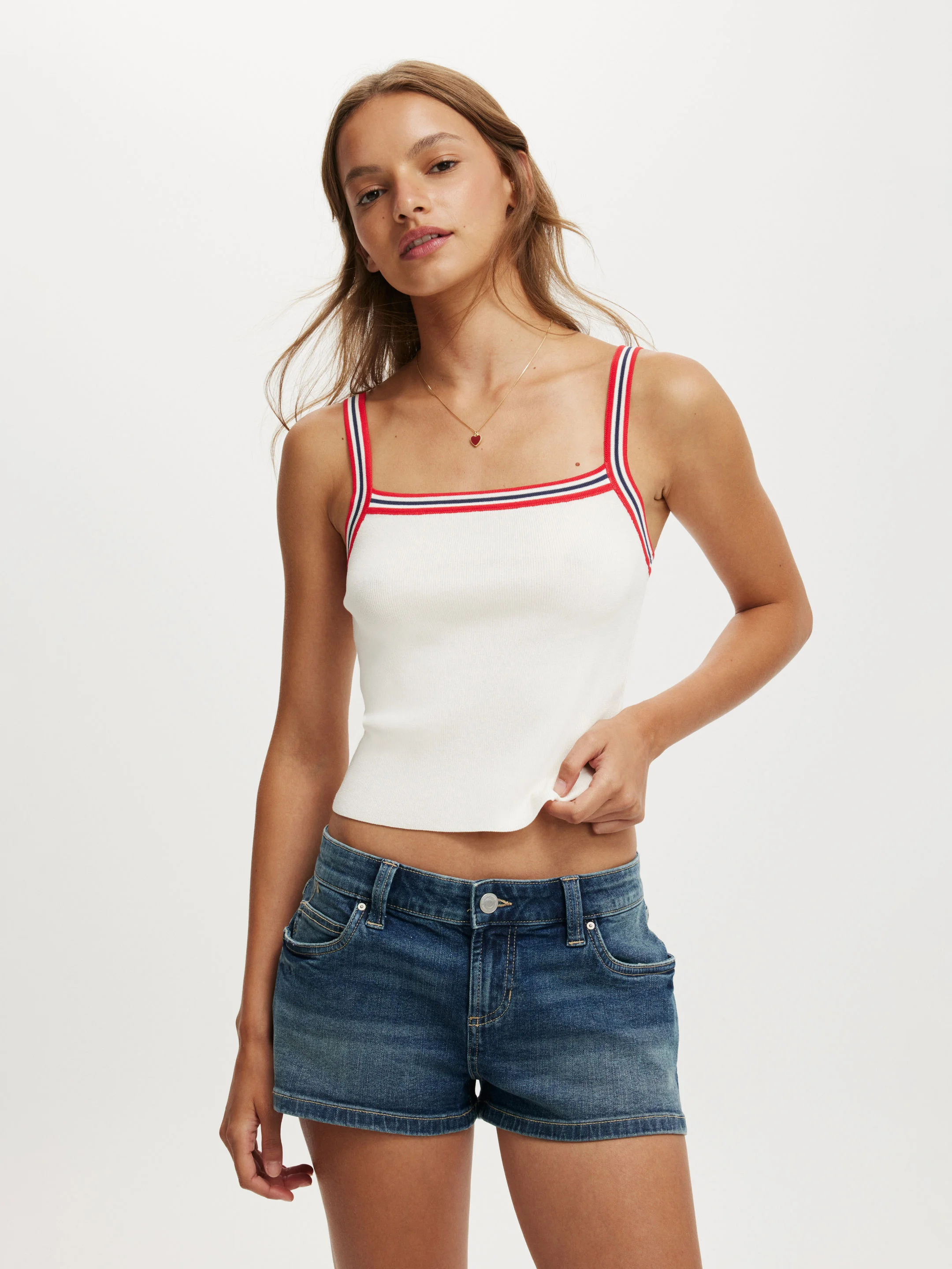 COTTON ON Áo Kiểu Hai Dây Nữ-Knit Rib Cami