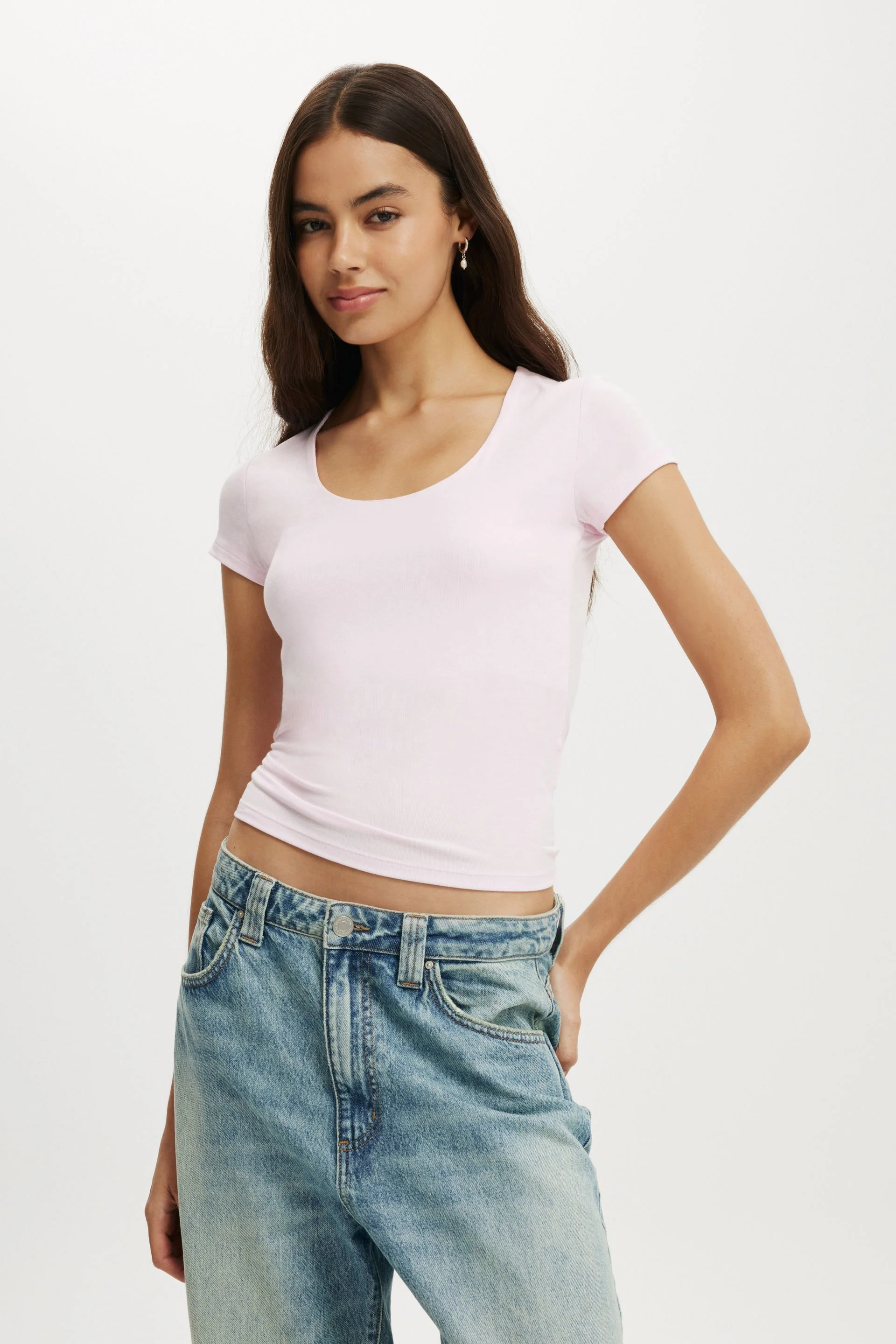 COTTON ON Áo Thun Ngắn Tay Nữ-Sunday Scoop Short Sleeve