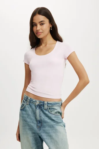 COTTON ON Áo Thun Ngắn Tay Nữ-Sunday Scoop Short Sleeve