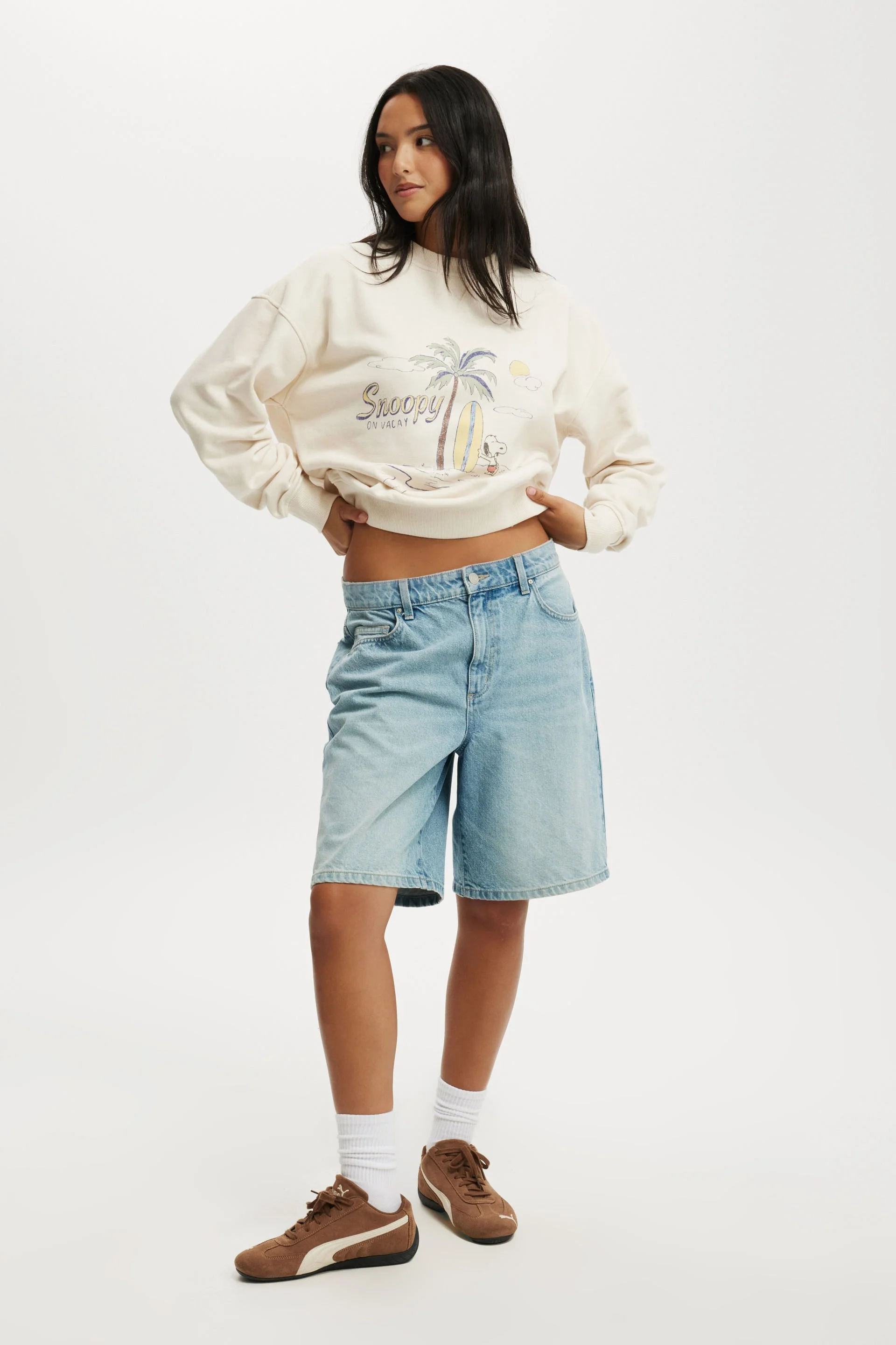 COTTON ON Áo Chui Đầu Dài Tay Nữ-Licensed Graphic Crew Sweatshirt