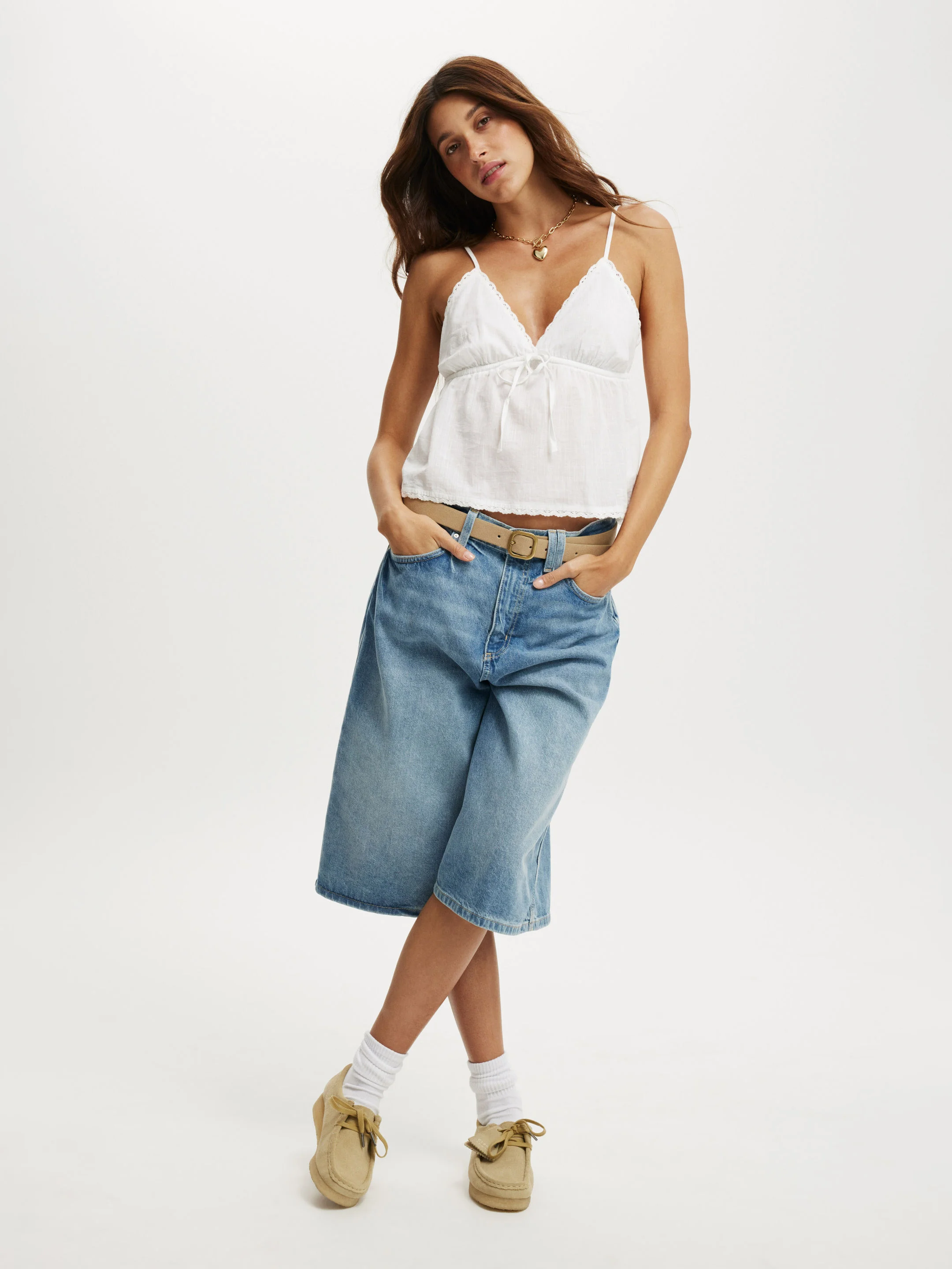 COTTON ON Quần Jeans Ngắn Nữ-91 Baggy Denim Jort