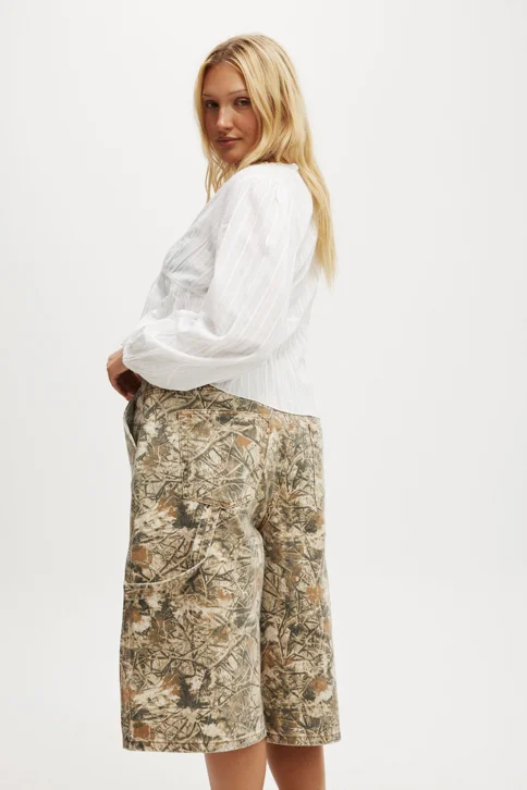 COTTON ON Quần Jeans Ngắn Nữ-91 Baggy Denim Jort