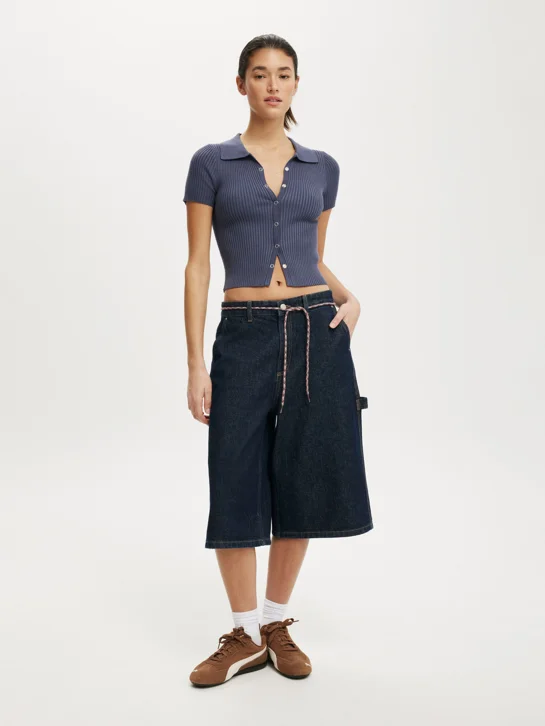 COTTON ON Quần Jeans Ngắn Nữ-91 Baggy Denim Jort