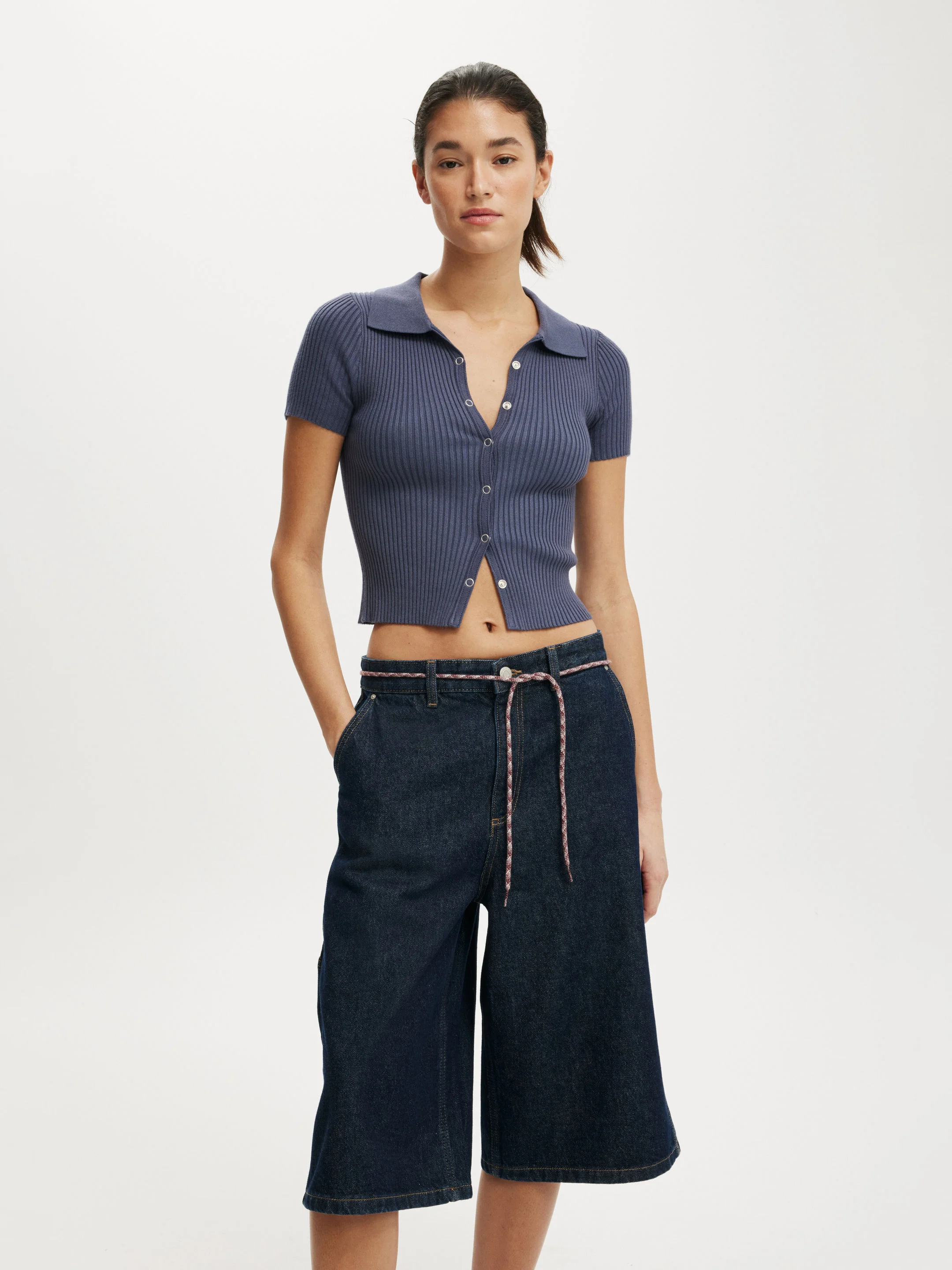 COTTON ON Quần Jeans Ngắn Nữ-91 Baggy Denim Jort