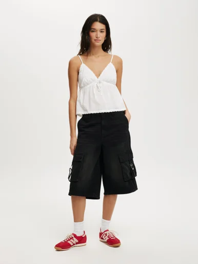 COTTON ON Quần Jeans Ngắn Nữ-91 Baggy Denim Jort
