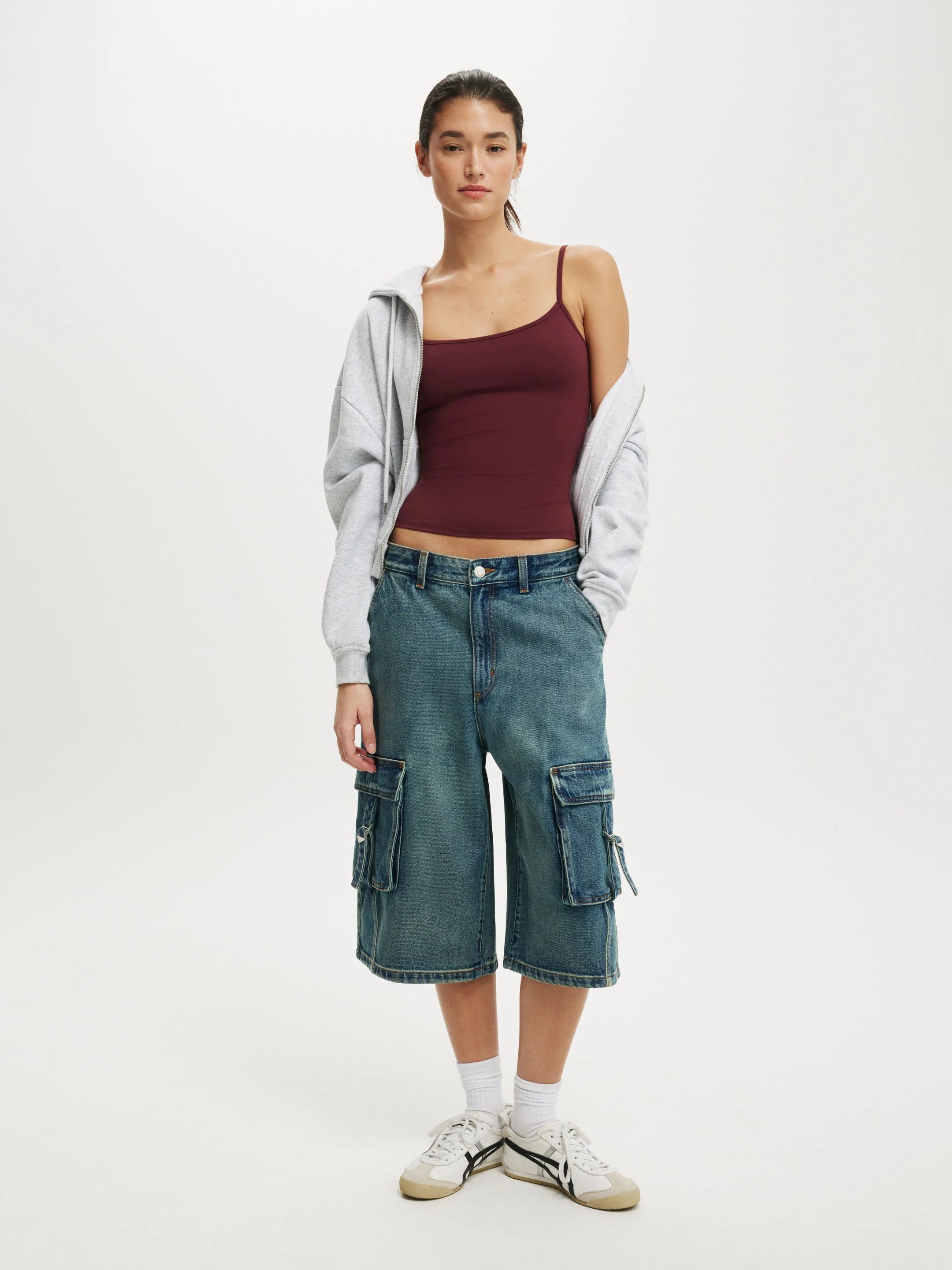COTTON ON Quần Jeans Ngắn Nữ-91 Baggy Denim Jort