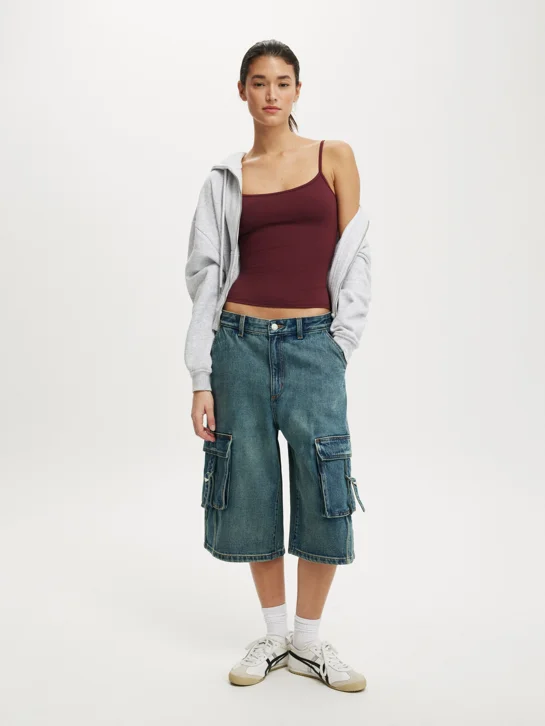 COTTON ON Quần Jeans Ngắn Nữ-91 Baggy Denim Jort
