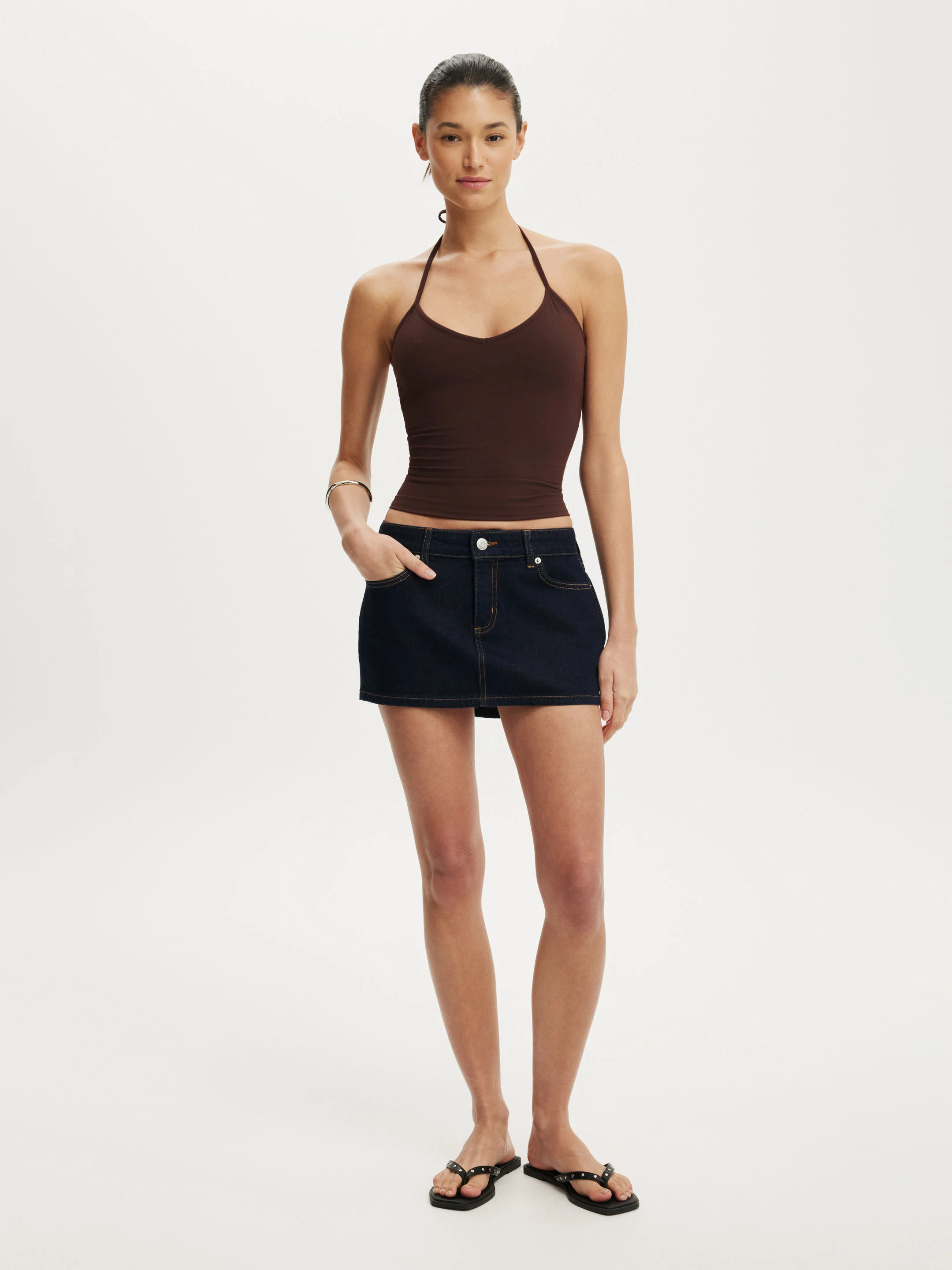 COTTON ON Váy Jean Nữ-Micro Low Denim Skirt