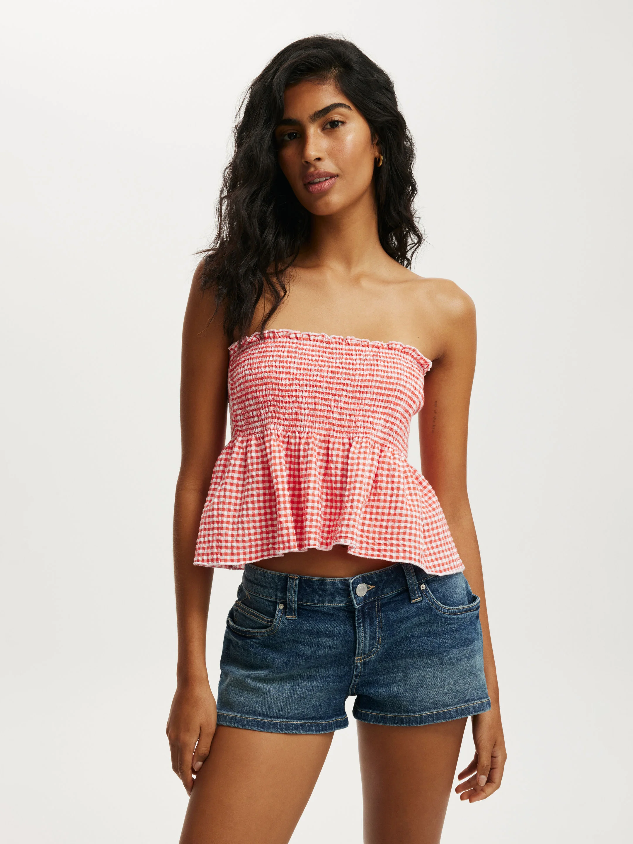COTTON ON Áo Ống Nữ-Billie Shirred Tube Top