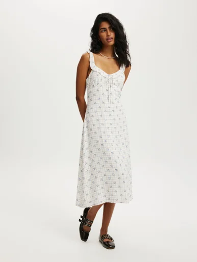 COTTON ON Đầm Midi Nữ-Layla Frill Midi Dress
