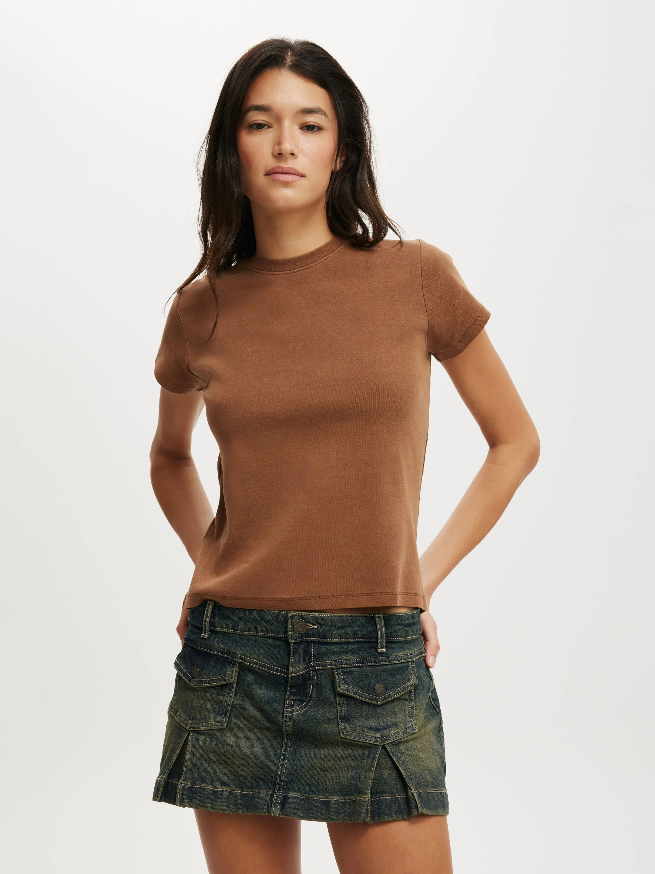 COTTON ON Váy Jean Nữ-Micro Pleat Denim Skirt