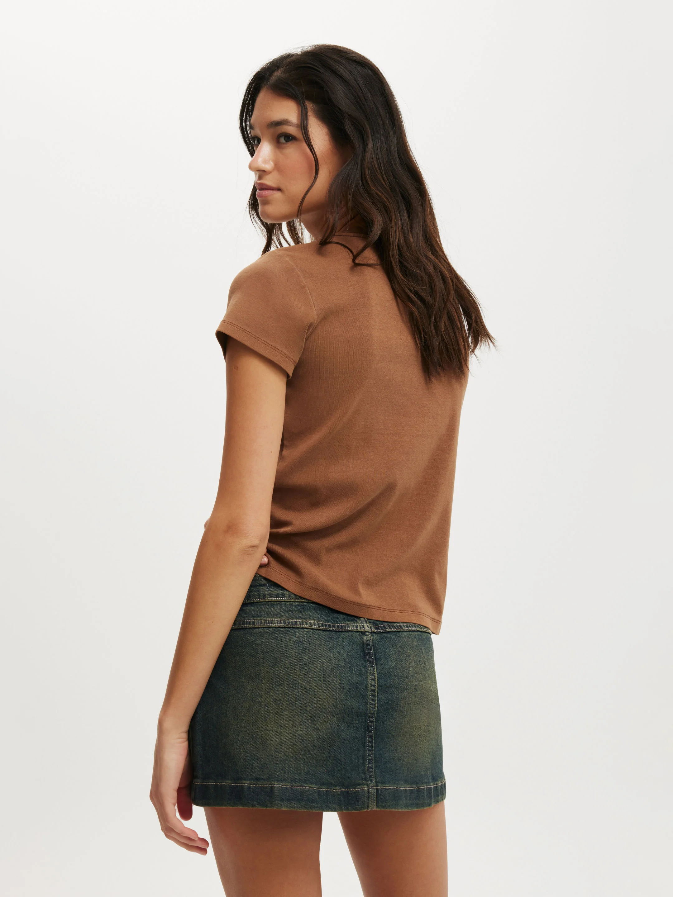 COTTON ON Váy Jean Nữ-Micro Pleat Denim Skirt