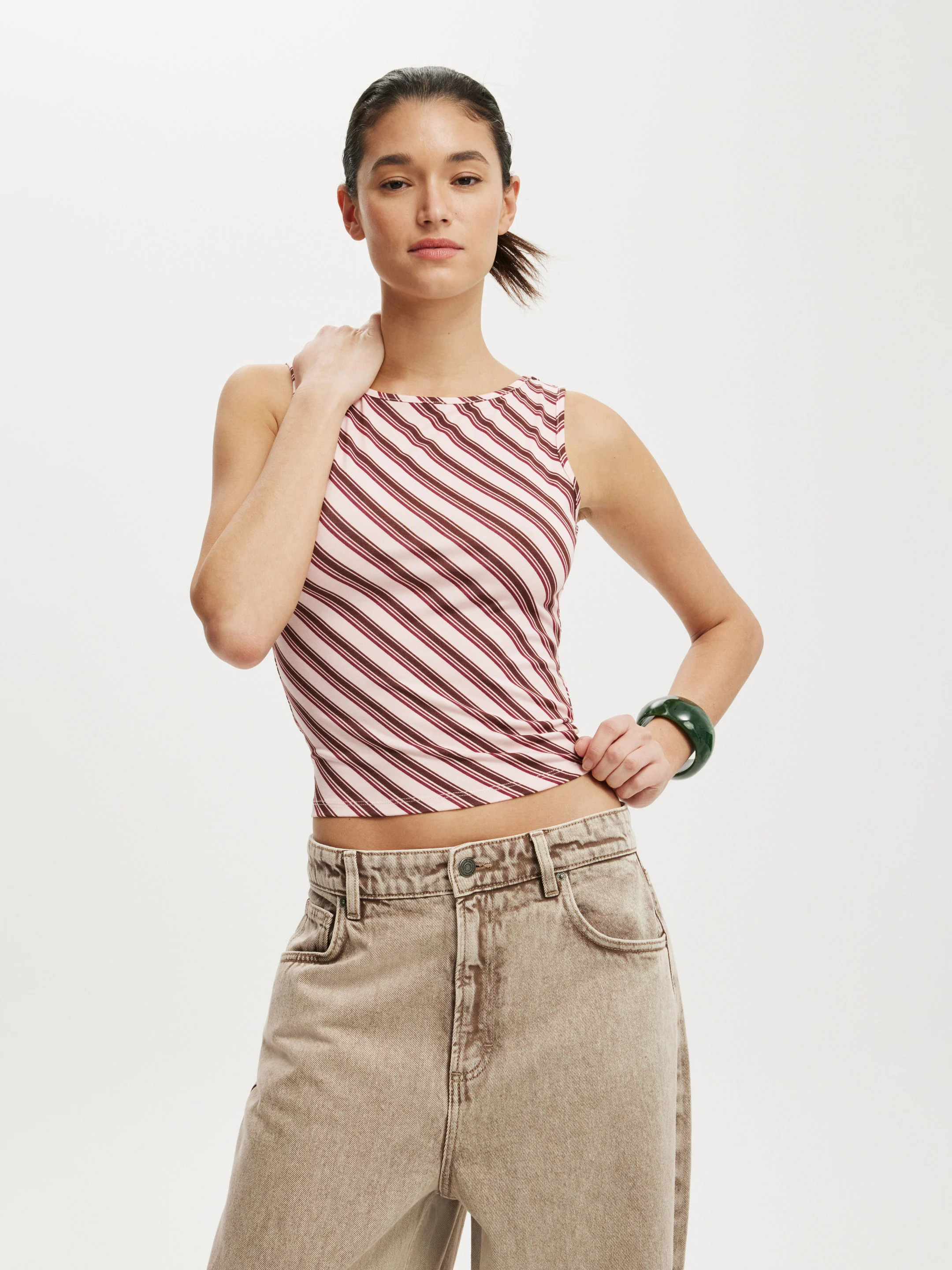 COTTON ON Áo Thun Cộc Tay Nữ-Sandy Two Way Tank