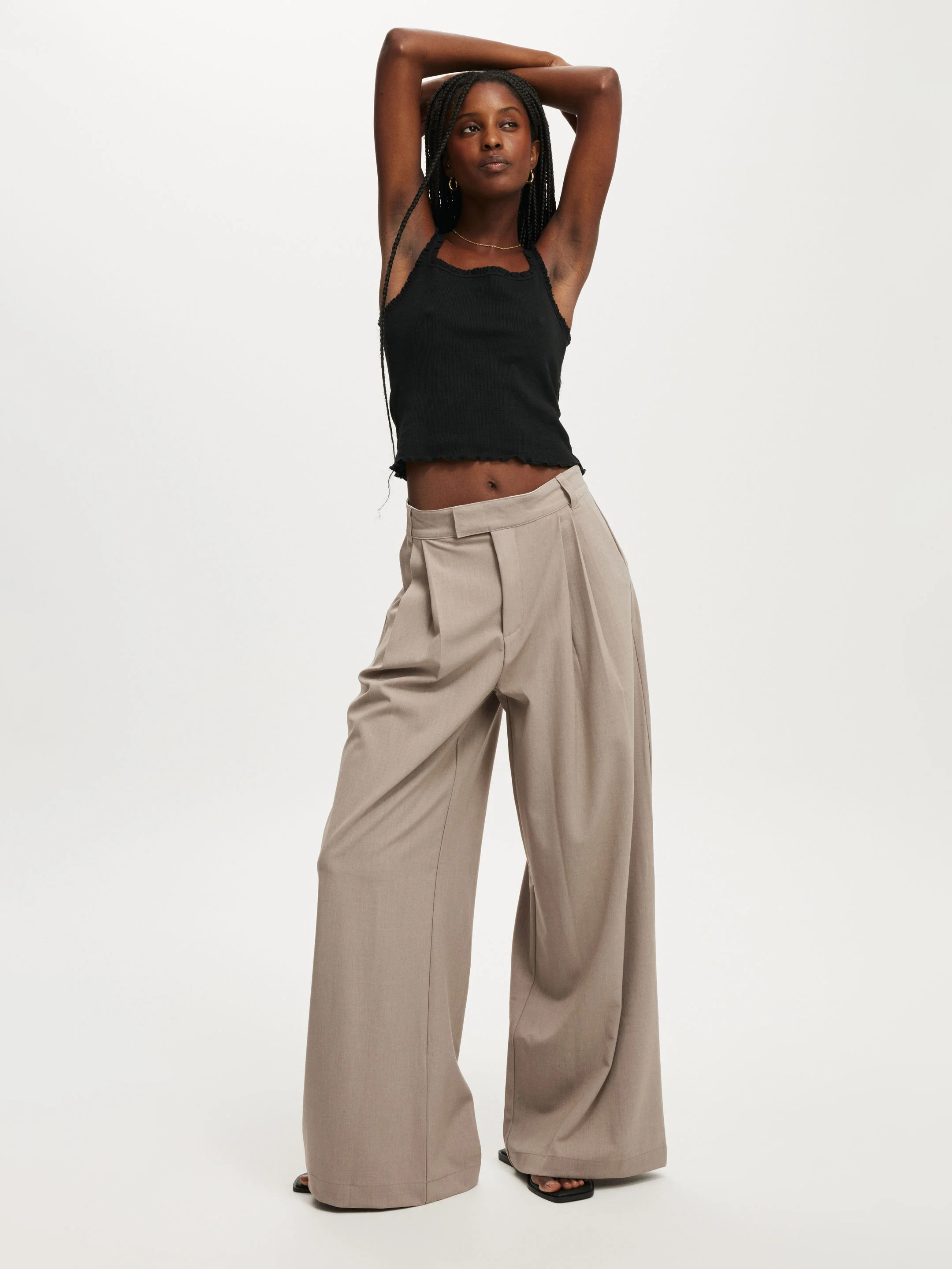 COTTON ON Quần Khaki Dài Nữ-Izzy Pleated Suiting Pant