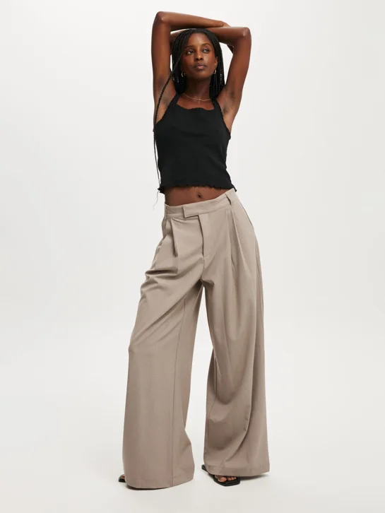 COTTON ON Quần Khaki Dài Nữ-Izzy Pleated Suiting Pant