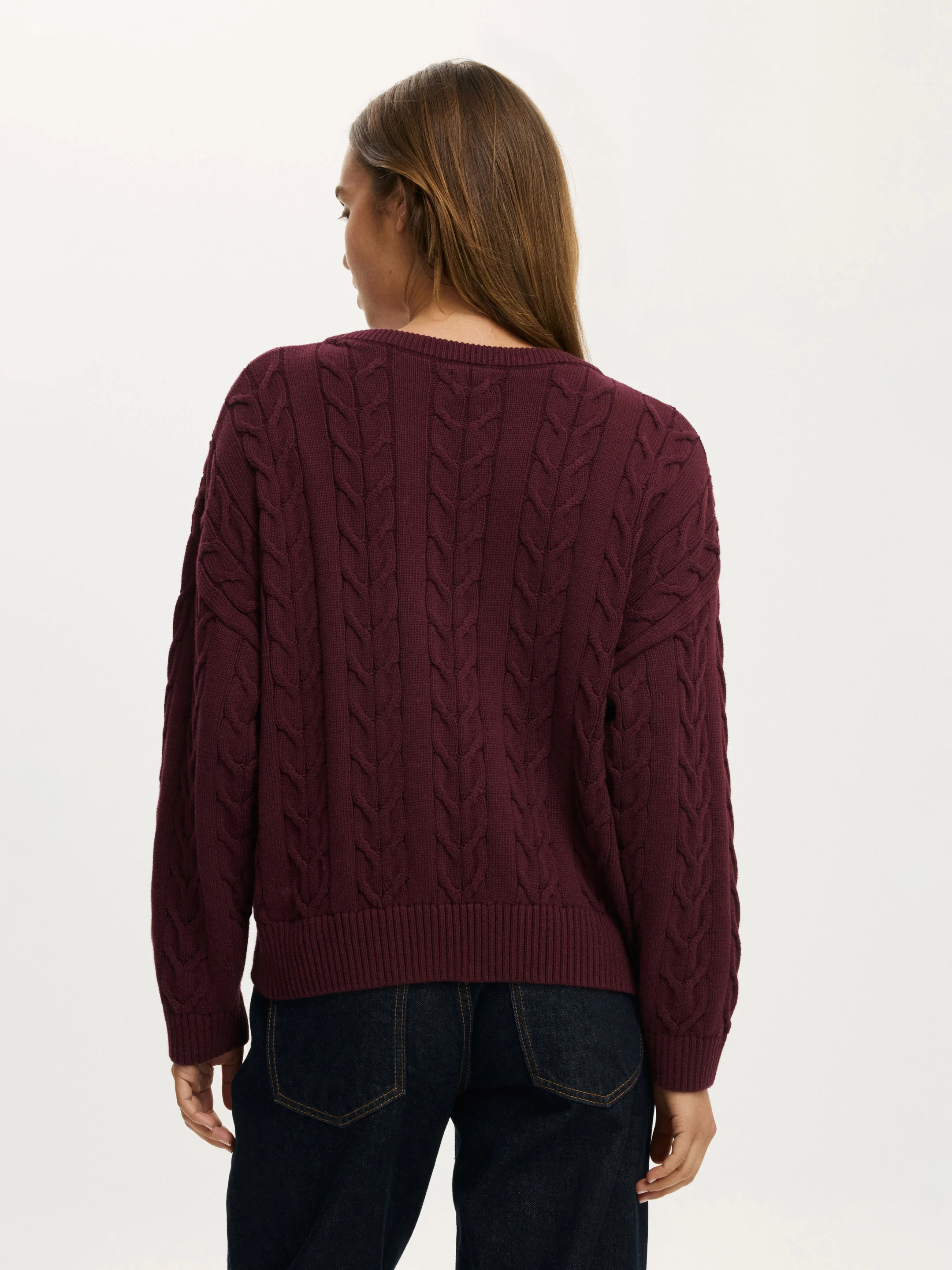 COTTON ON Áo Len Dài Tay Nữ-Cotton Crew Neck Sweater