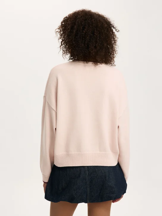 COTTON ON Áo Len Dài Tay Nữ-Cotton Crew Neck Sweater