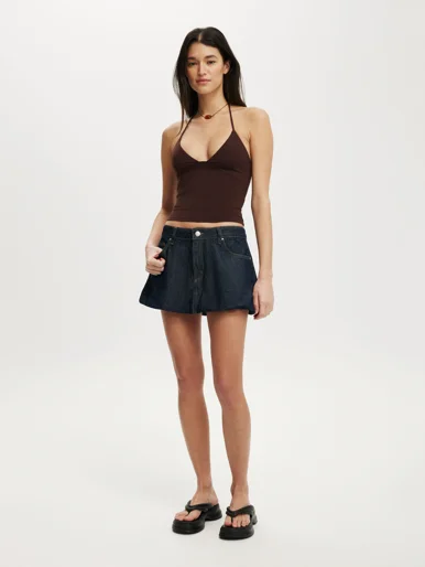 COTTON ON Váy Jean Nữ-Bubble Denim Skirt