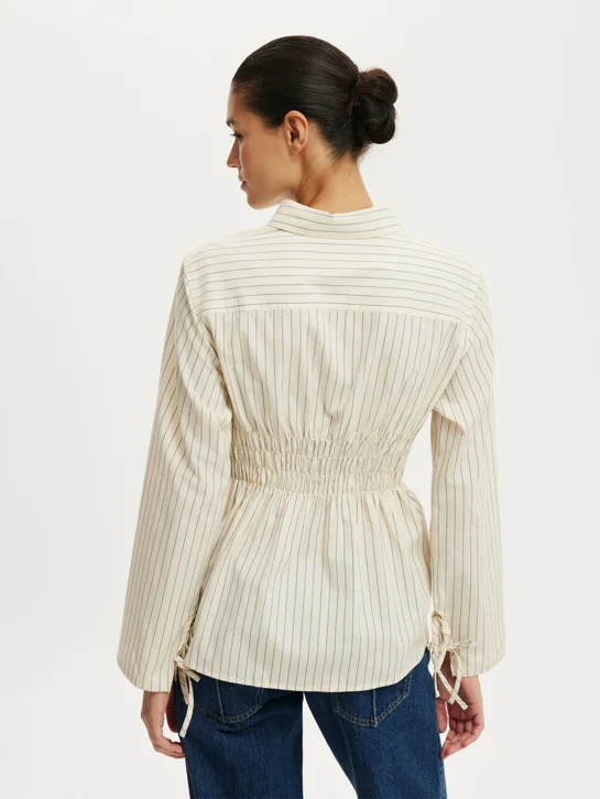 COTTON ON Áo Sơ Mi Dài Tay Nữ - Gathered Long Sleeve Shirt