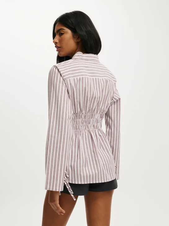 COTTON ON Áo Sơ Mi Dài Tay Nữ - Gathered Long Sleeve Shirt