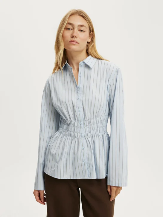 COTTON ON Áo Sơ Mi Dài Tay Nữ - Gathered Long Sleeve Shirt