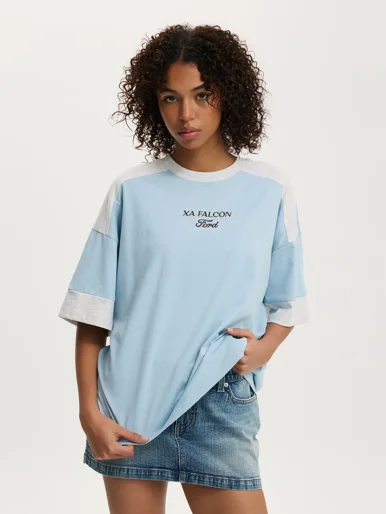 COTTON ON Áo Thun Có Họa Tiết Nữ-The Lcn Weekend Oversized Grap