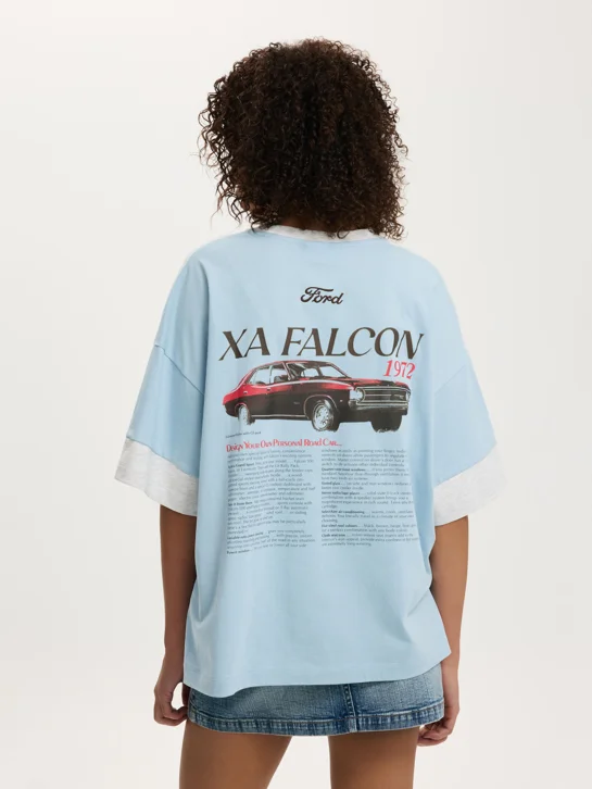COTTON ON Áo Thun Có Họa Tiết Nữ-The Lcn Weekend Oversized Grap