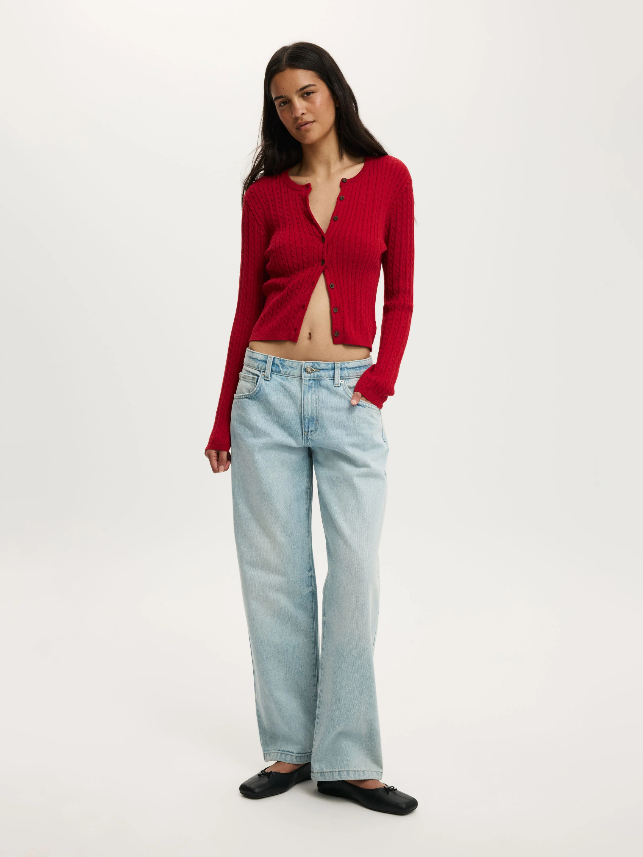 COTTON ON Áo Cardigan Dài Tay Nữ - Cotton Crew Neck Cardigan