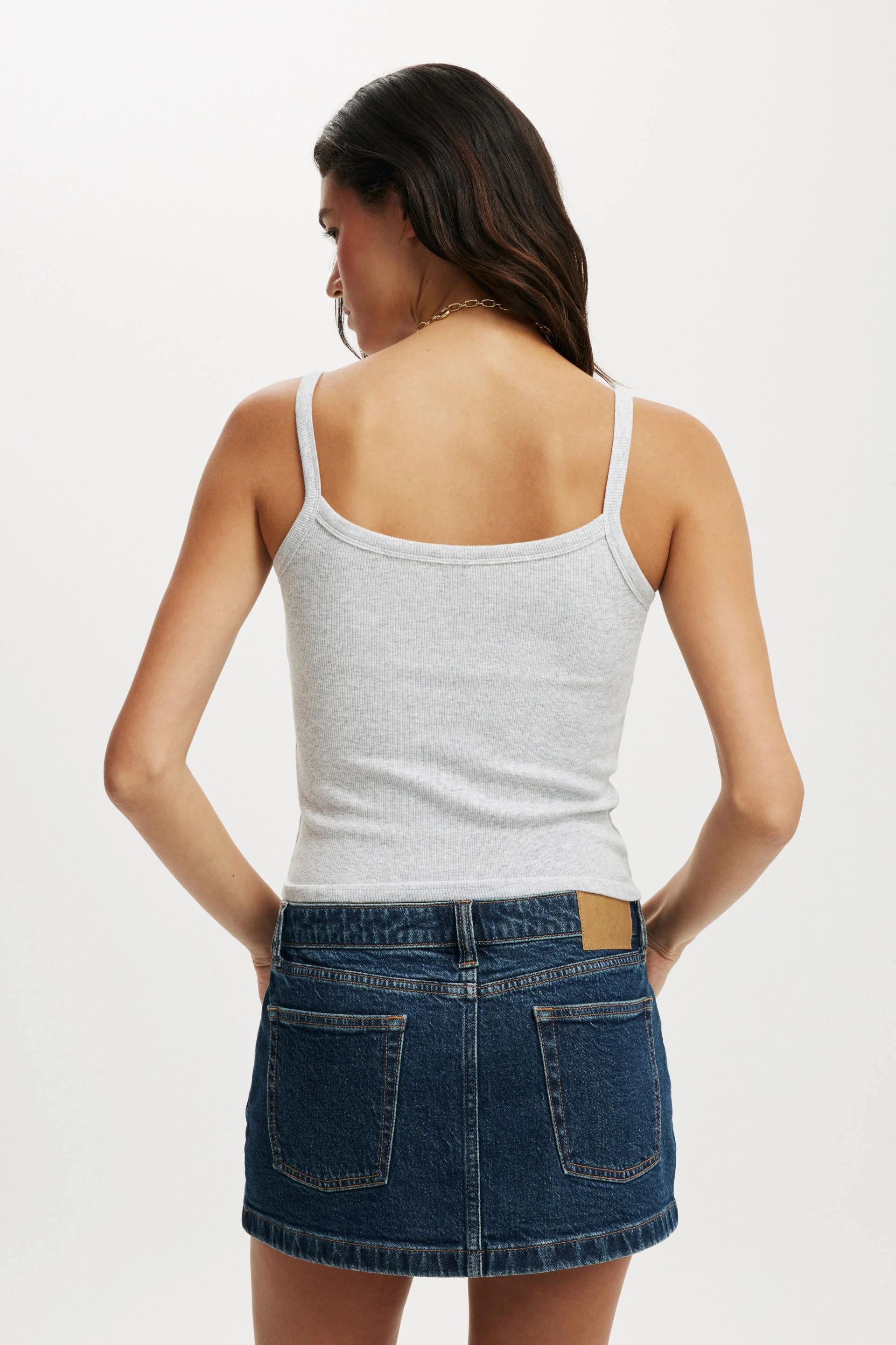 COTTON ON Áo Hai Dây Nữ-Rib Scoop Cami