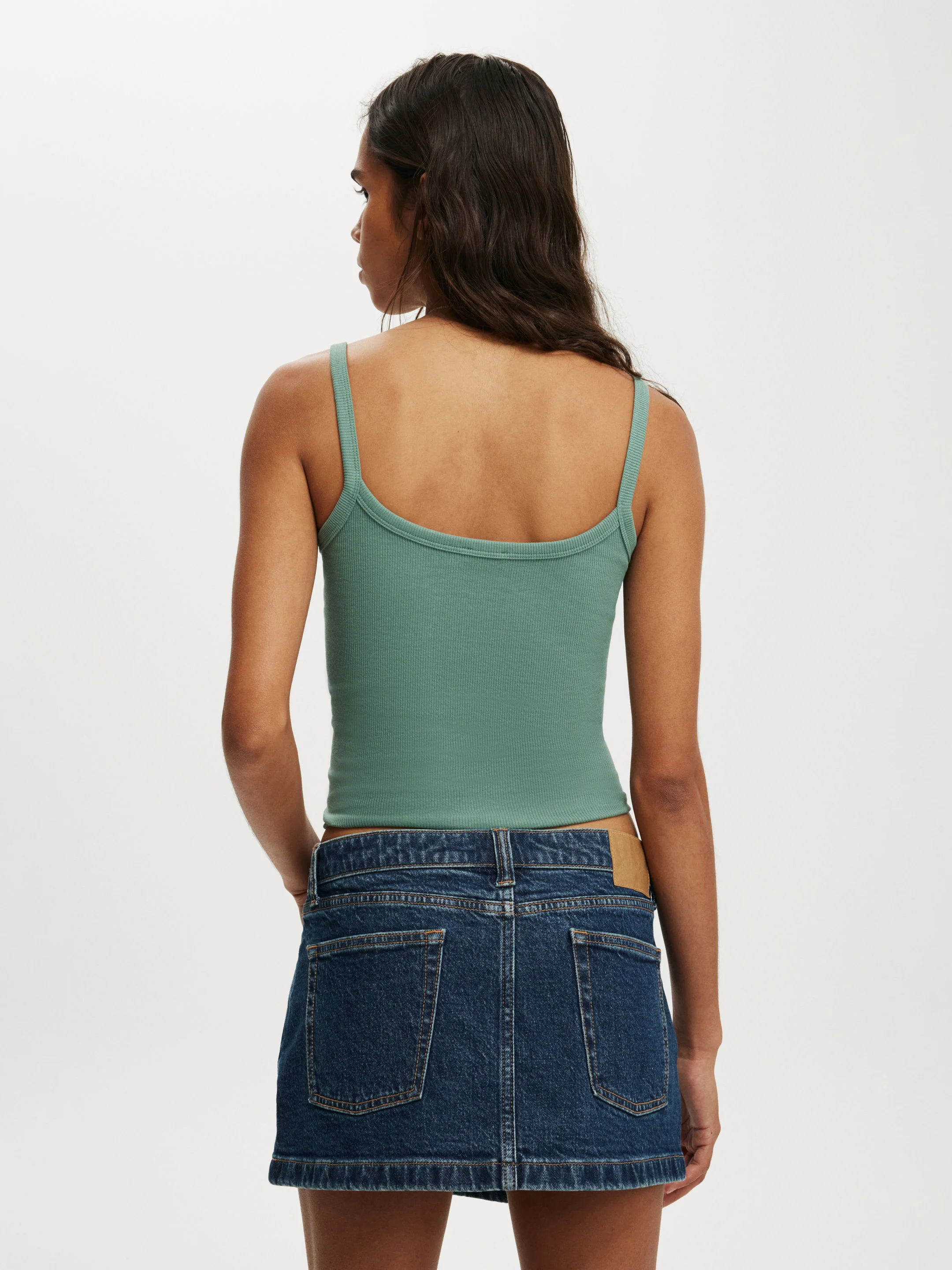 COTTON ON Áo Hai Dây Nữ-Goldie Rib Scoop Cami