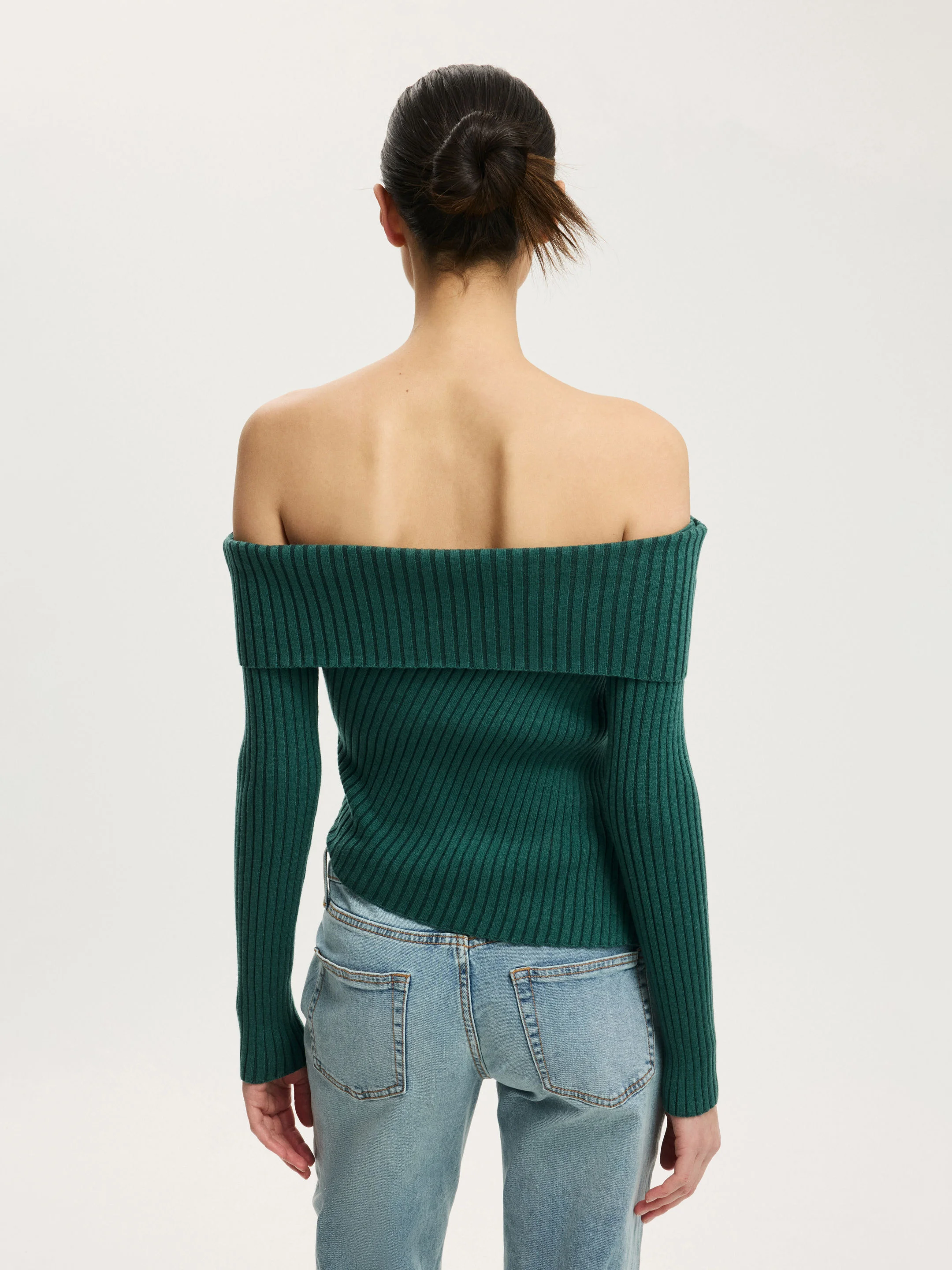 COTTON ON Áo Len Trễ Vai Nữ-Asym Rib Off Shoulder Knit