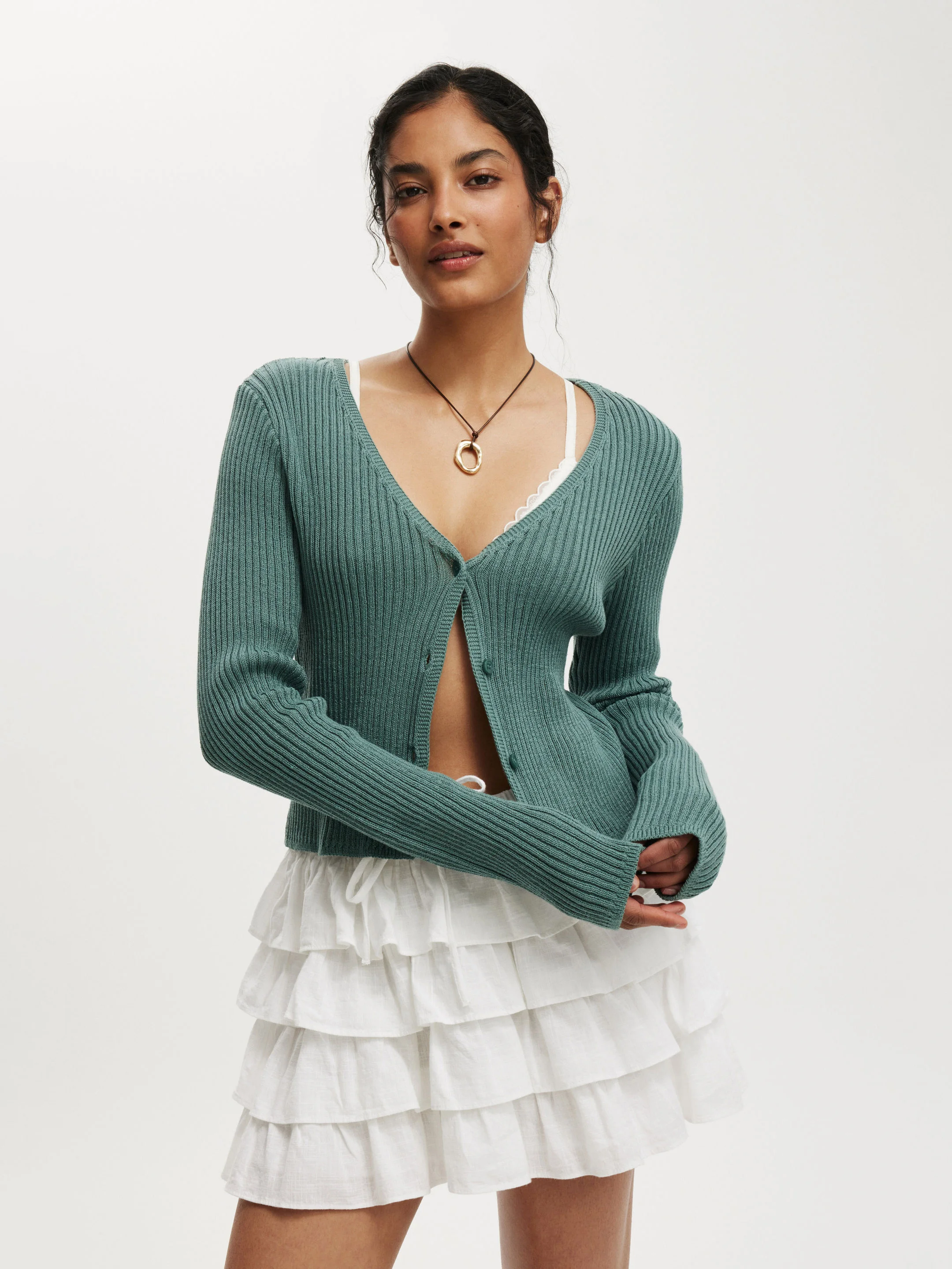 COTTON ON Áo Len Cardigan Dài Tay-Sandi Cardigan