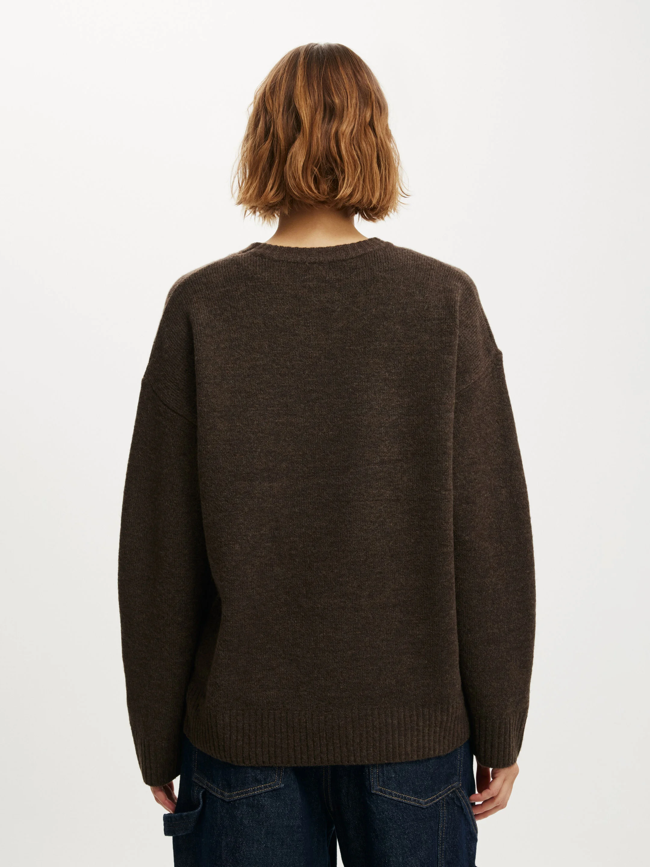COTTON ON Áo Len Dài Tay Nữ-Luxe Crew Sweater