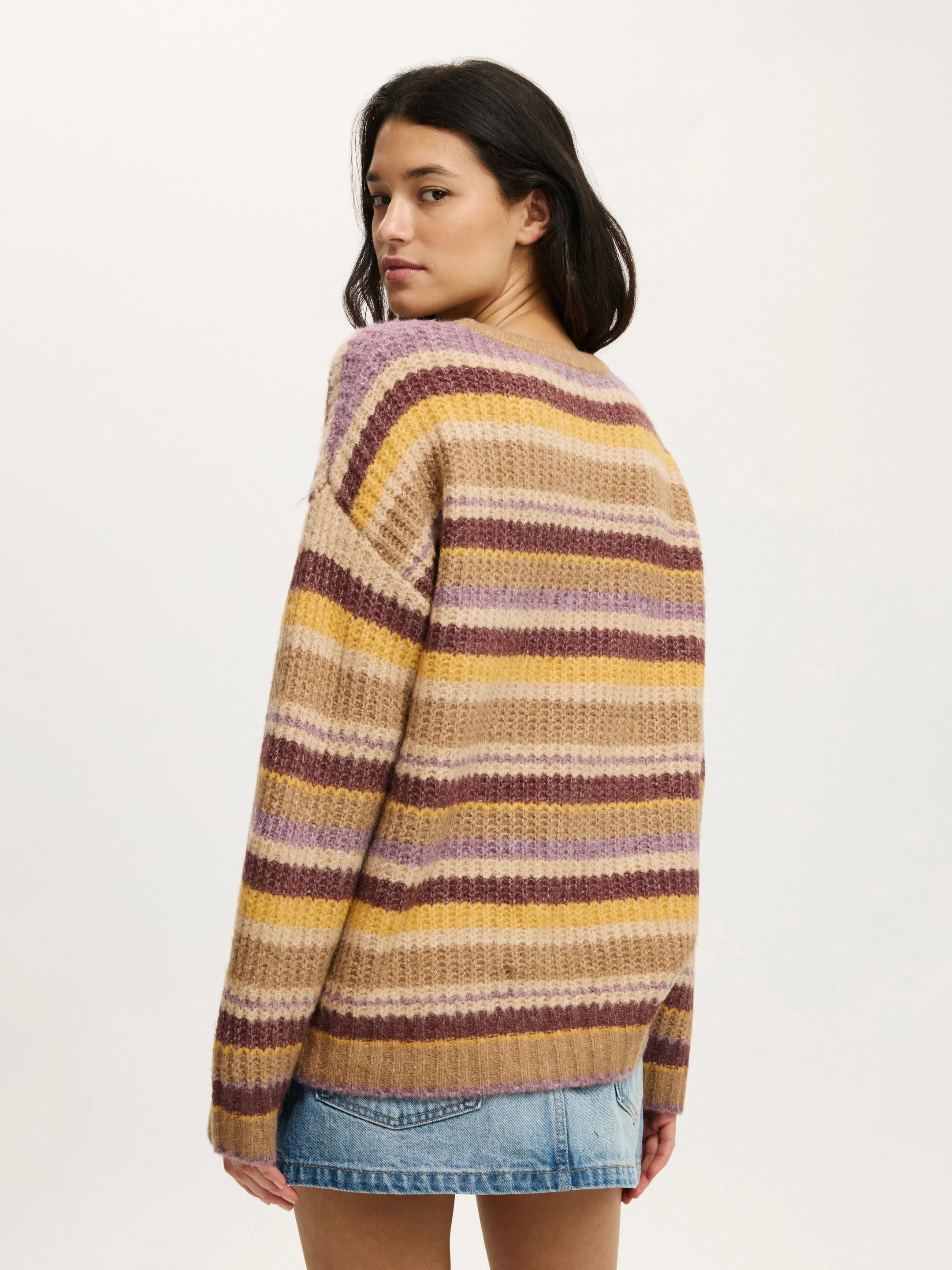 COTTON ON Áo Len Dài Tay Nữ-Luxe Crew Sweater