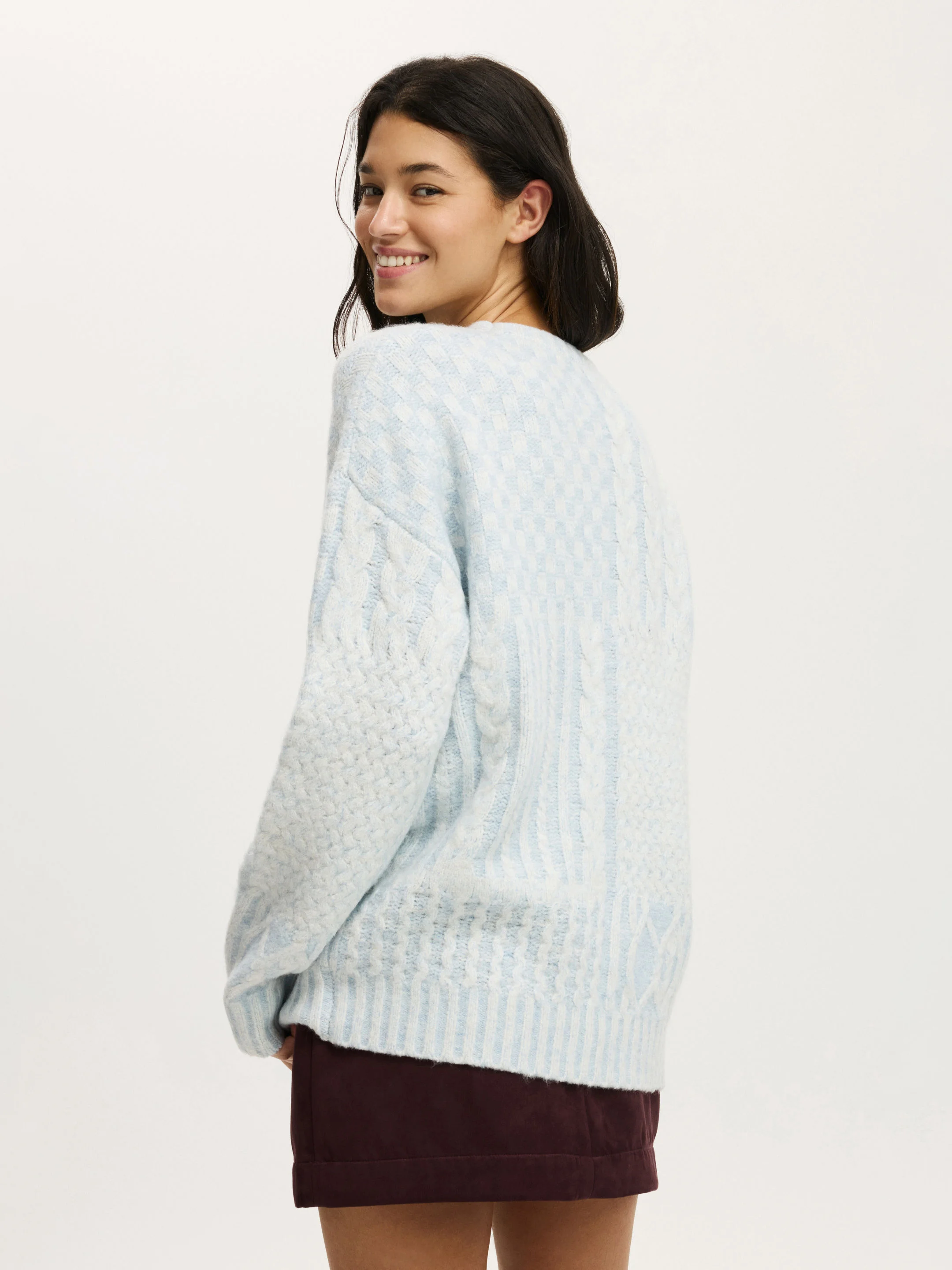 COTTON ON Áo Len Dài Tay Nữ-Luxe Crew Sweater
