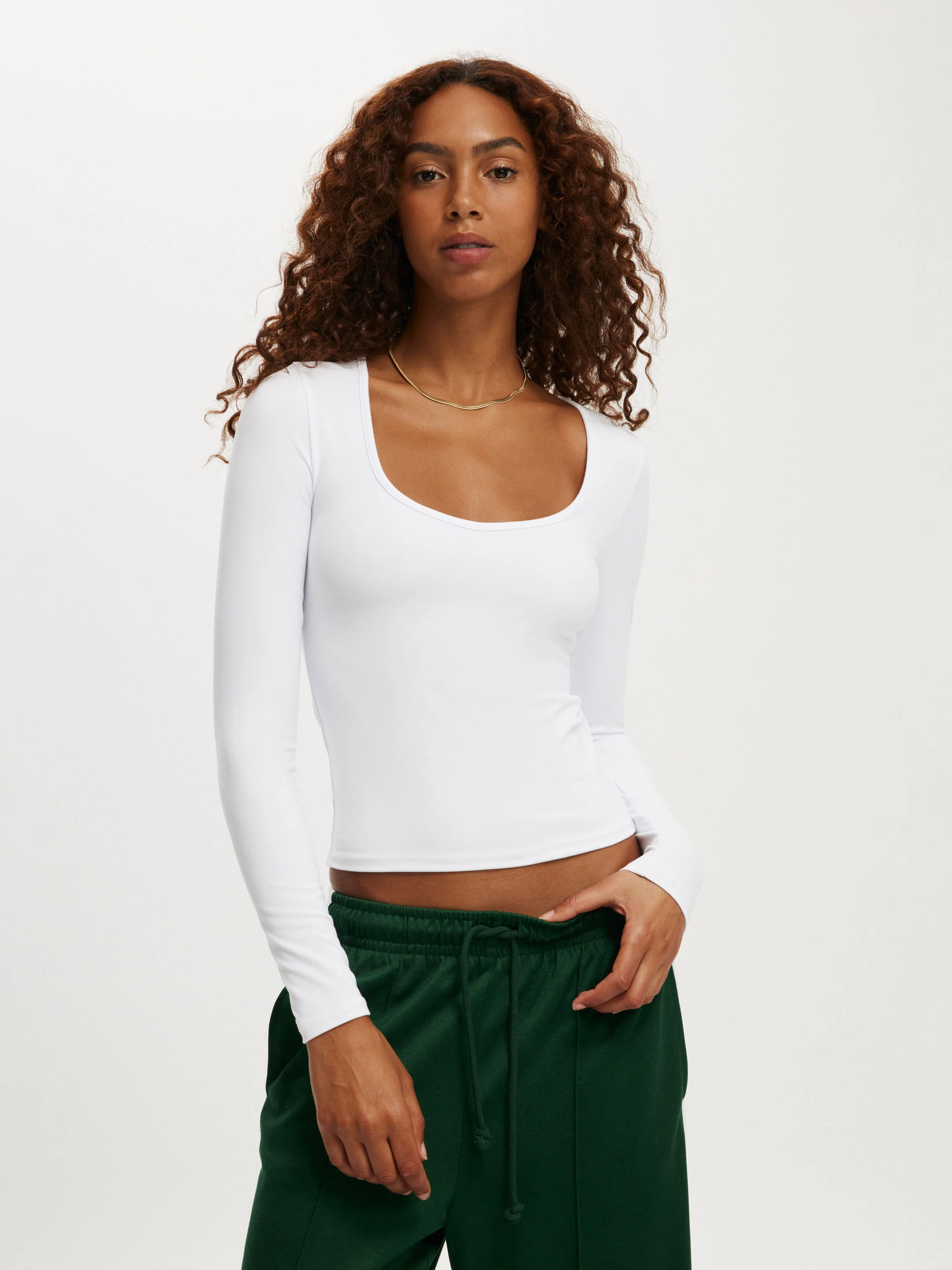 COTTON ON Áo Thun Dài Tay Nữ-Hold Me Long Sleeve