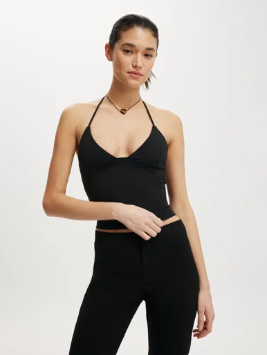 COTTON ON Áo Thun Cộc Tay Nữ-Hold Me Halter