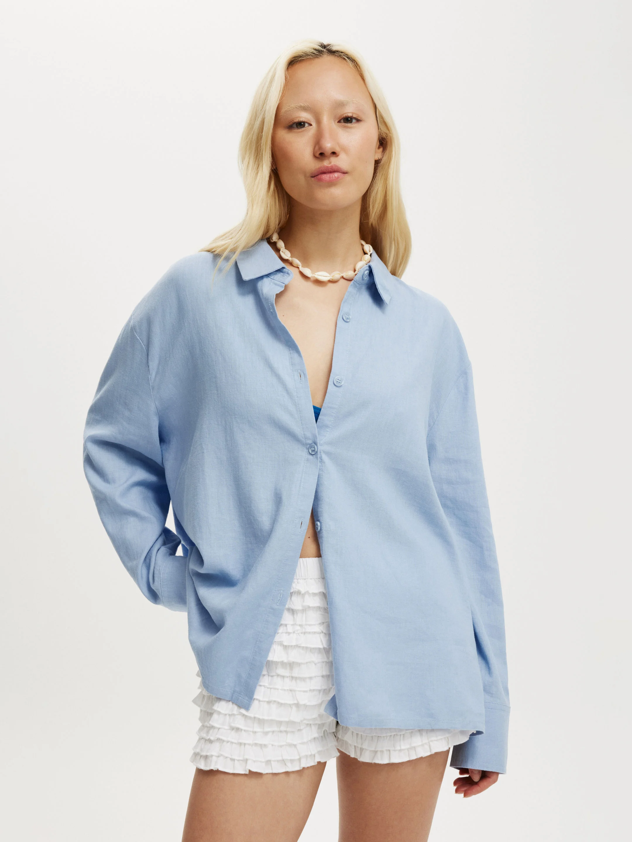 COTTON ON Áo Sơ Mi Dài Tay Nữ-Haven Long Sleeve Shirt