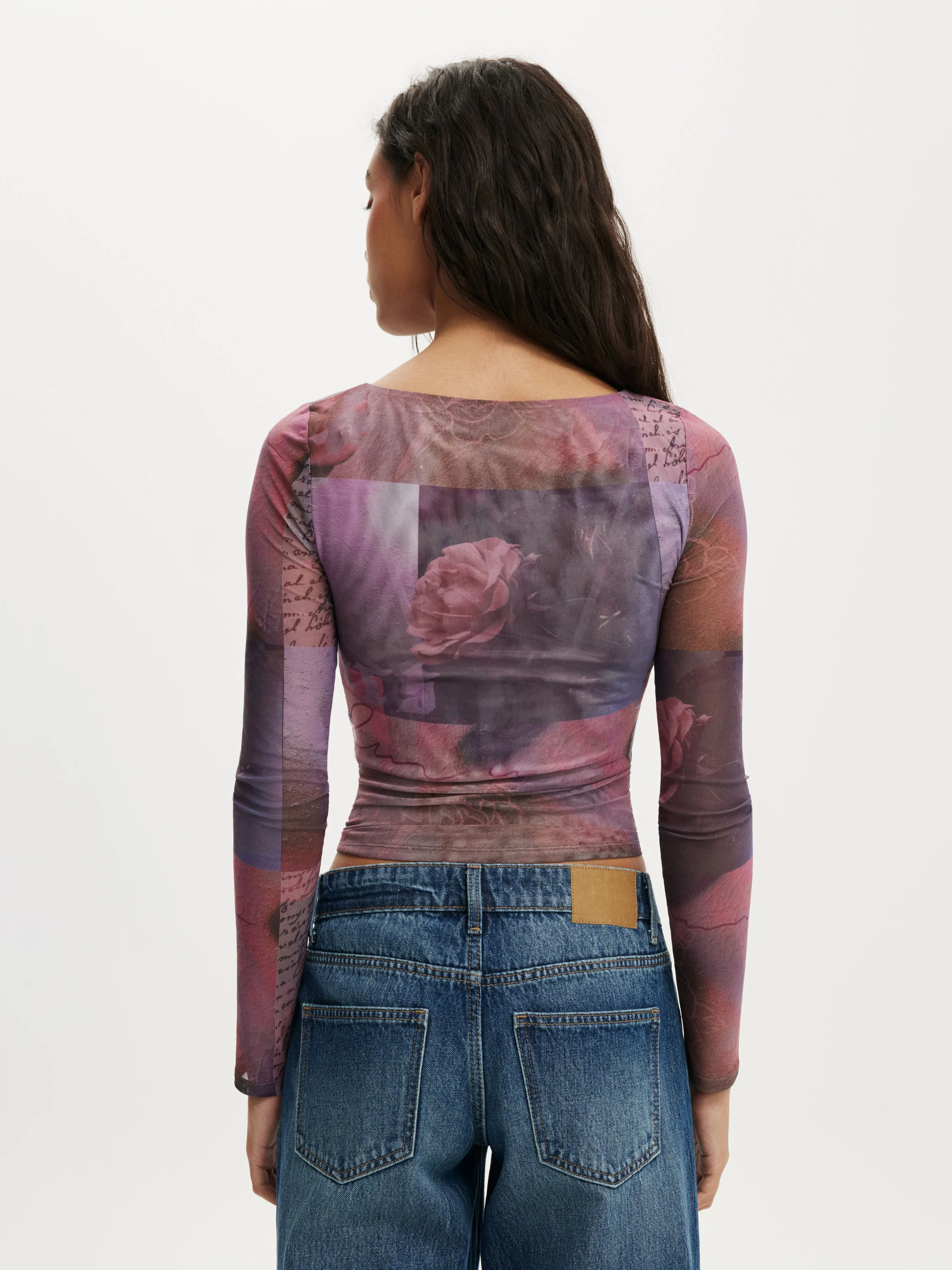 COTTON ON Áo Thun Dài Tay Nữ-Ashley Mesh Long Sleeve Top