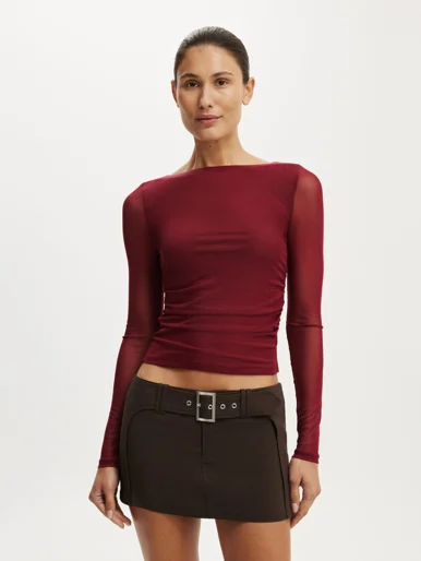 COTTON ON Áo Thun Dài Tay Nữ - Ashley Mesh Long Sleeve Top