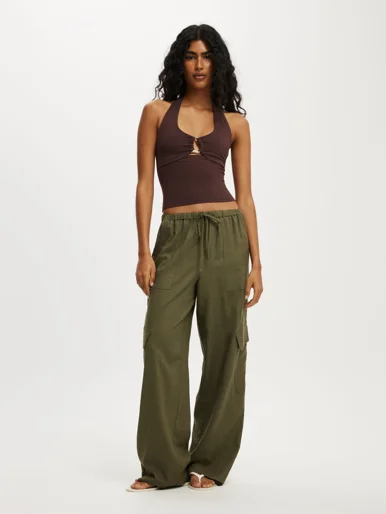 COTTON ON Quần Linen Dài Nữ-Haven Utility Pant