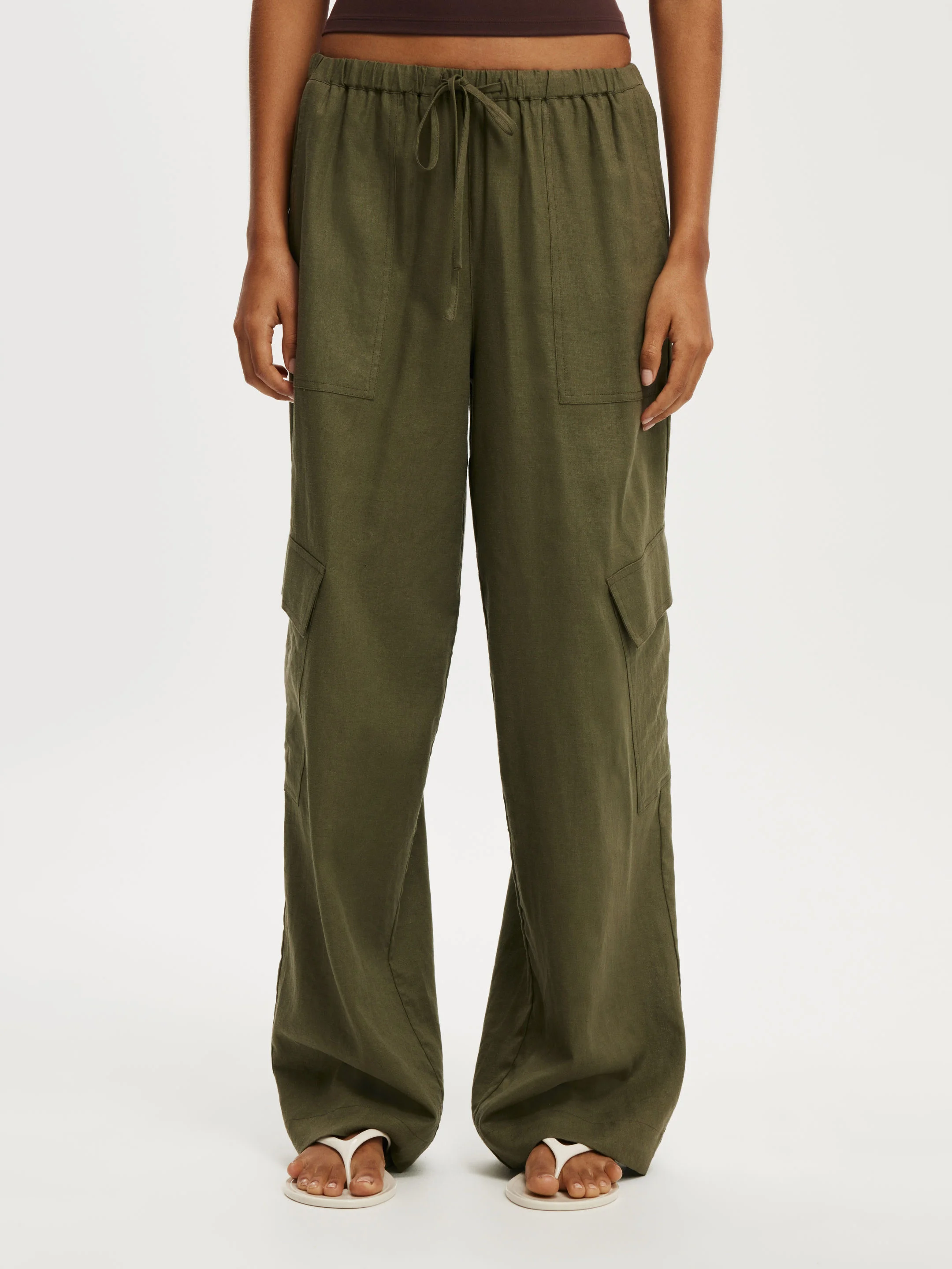 COTTON ON Quần Linen Dài Nữ-Haven Utility Pant