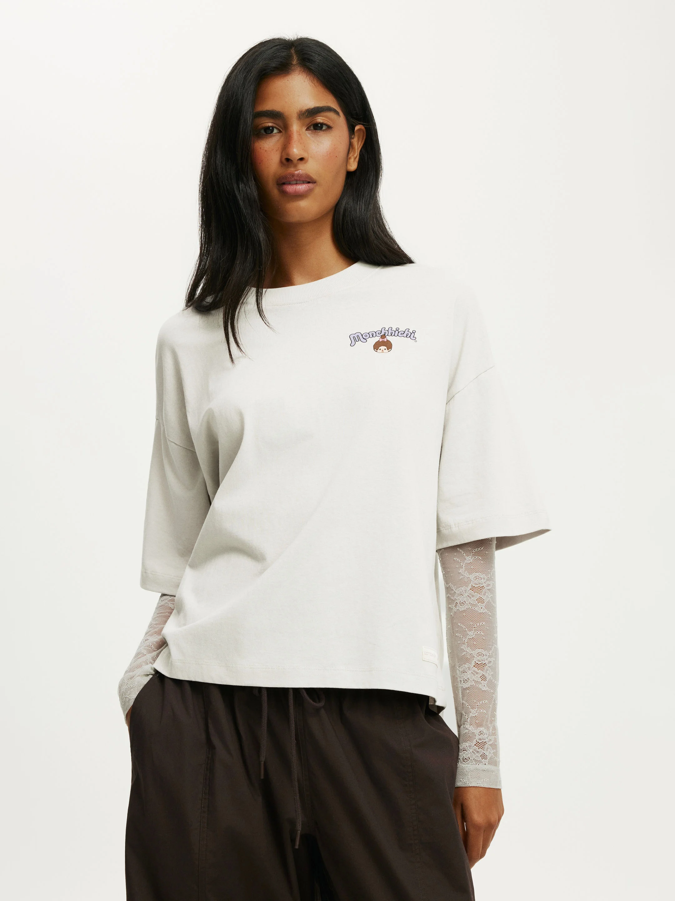COTTON ON Áo Thun Có Họa Tiết Nữ-The Double Oversized Tee