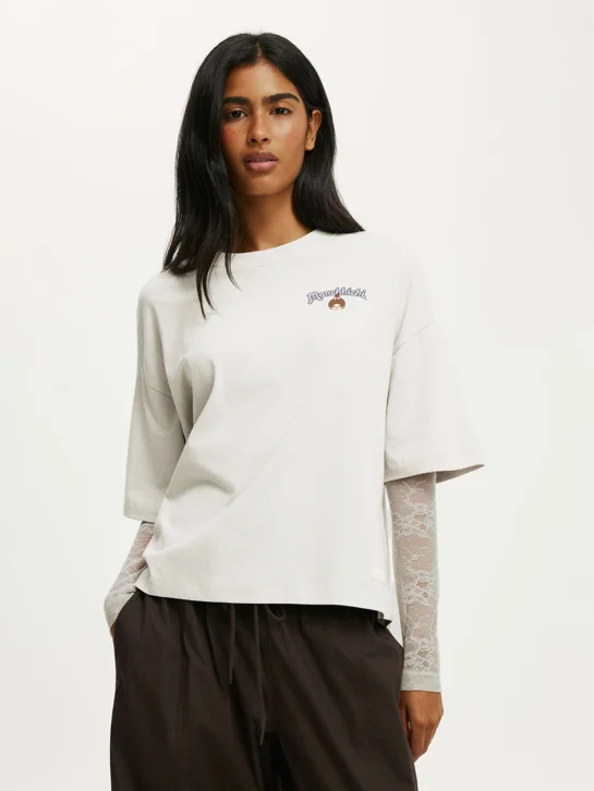 COTTON ON Áo Thun Có Họa Tiết Nữ-The Double Oversized Tee
