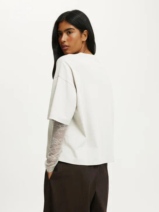 COTTON ON Áo Thun Có Họa Tiết Nữ-The Double Oversized Tee